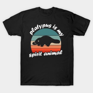 My spirit animal platypus saying late riser T-Shirt